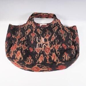 Ulla Johnson Black and Red Patterned Tote
